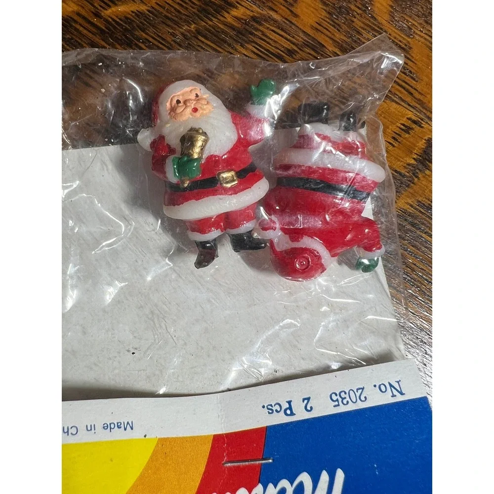 VTG Miniature Santa Claus Figurines Lot Design Miniatures Christmas Ornaments